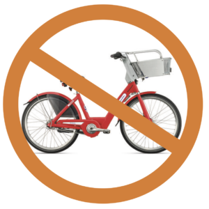 bcycles not allowed in bike park